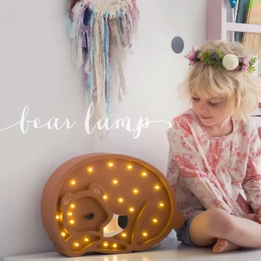 little lights Led Deko Kinderlampe Bär braun