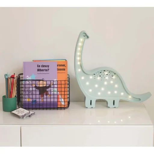 little lights Led Deko Kinderlampe Dino hellblau