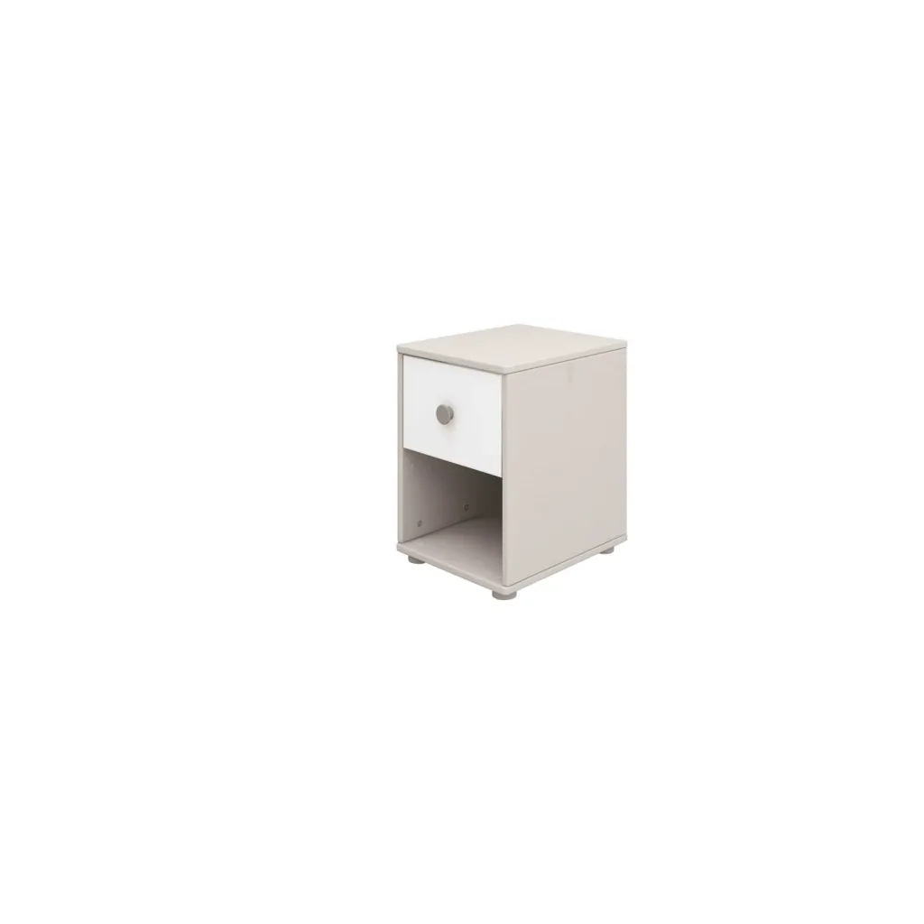 Flexa Kommode - Classic, mit 1 Schublade, 36x51,8 cm, Farbe: Grau gekalkt / Weiß / Naturgrün
