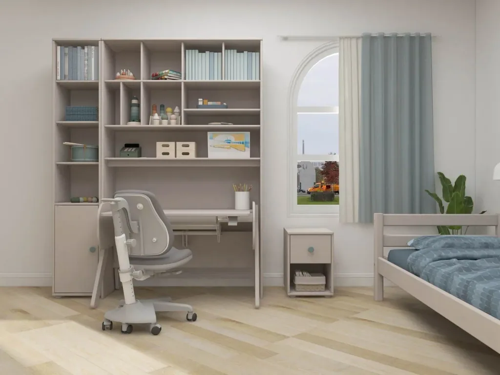 Flexa Kommode - Classic, mit 1 Schublade, 36x51,8 cm, Farbe: Grau gekalkt / Grau gekalkt / Türkis