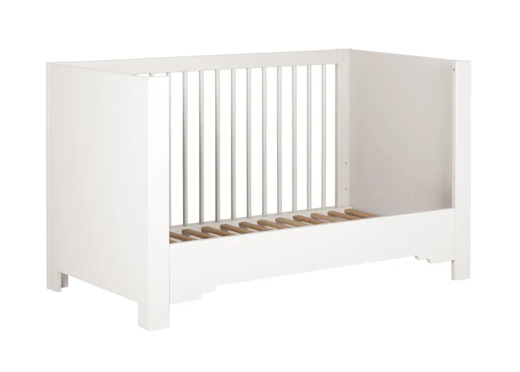 Montmartre Babybett, Kinderbett, Gitterbett - 144 x 75 x 85 cm, Farbe: weiss