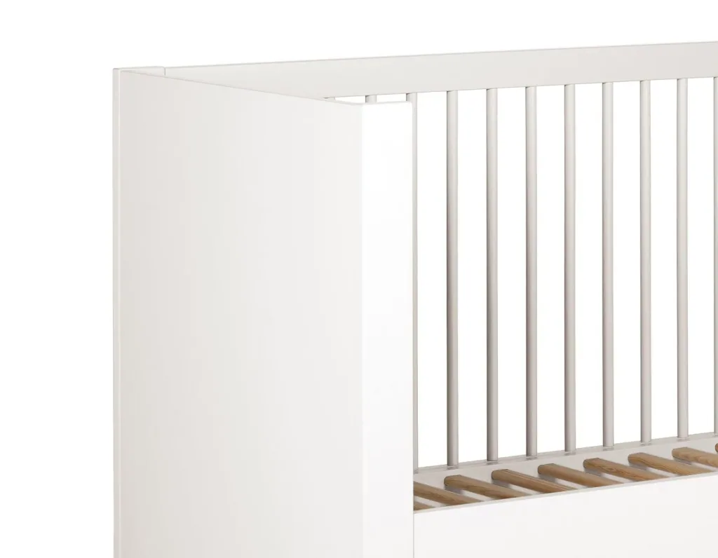 Montmartre Babybett, Kinderbett, Gitterbett - 144 x 75 x 85 cm, Farbe: weiss