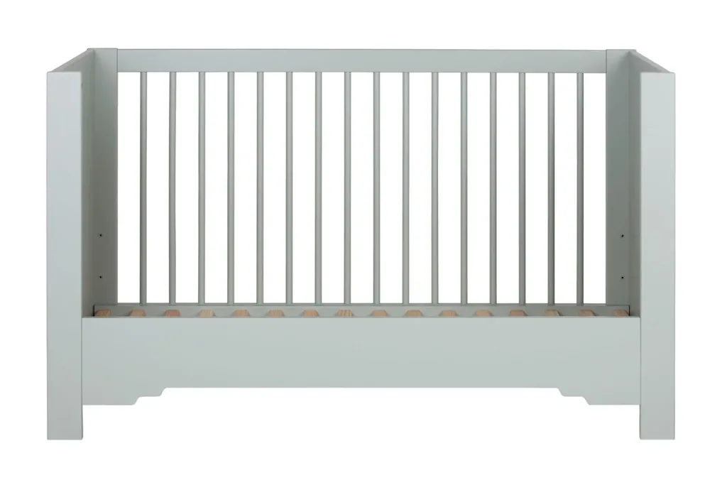 Montmartre Babybett, Kinderbett, Gitterbett - 144 x 75 x 85 cm, Farbe: Salbei grün