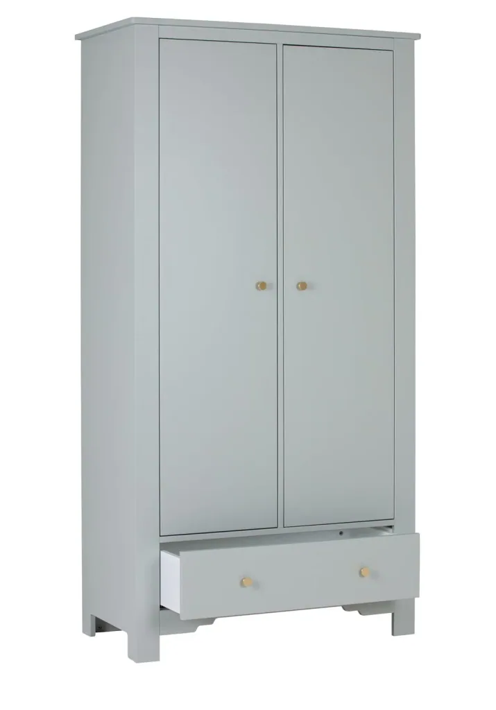 Montmartre Kleiderschrank, Babyschrank, Kinderschränk - 104 x 52 x 200 cm, Farbe: Salbei grün