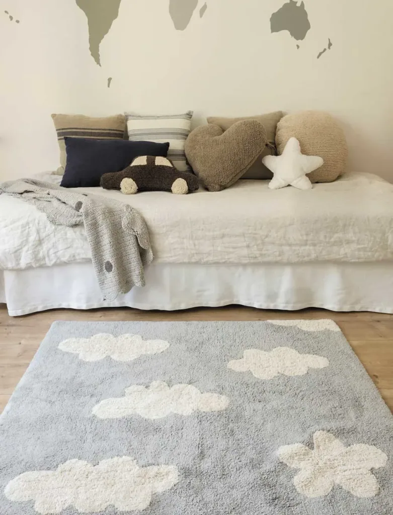 Lorena Canals Teppich Wolken grau