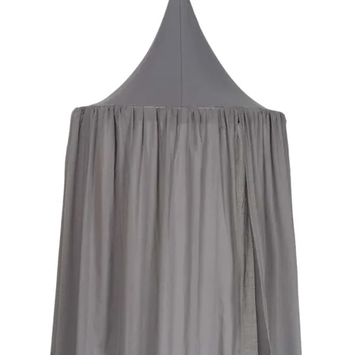 Nobodinoz Betthimmel "Vera" Voile schiefergrau