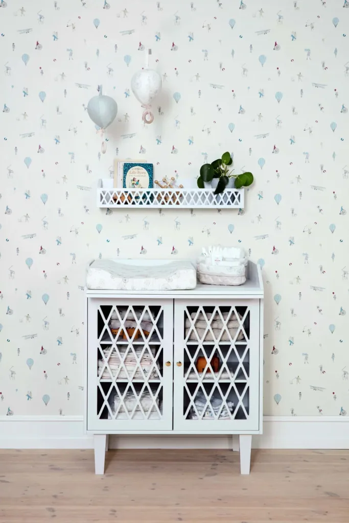 Cam Cam Wickel-Kommode Harlequin weiss