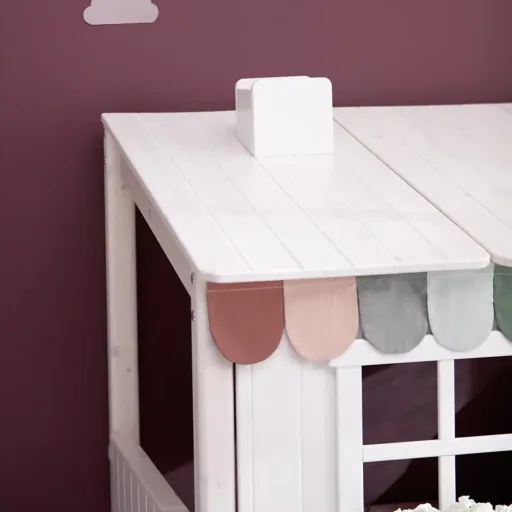 Flexa Einzelbett Haus weiss grau