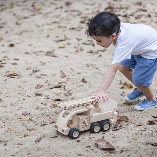 Plan Toys Feuerwehrauto  Holz natur