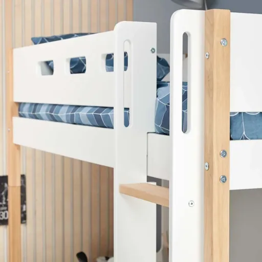 Flexa Nor Hochbett "Casa" weiß / Eiche
