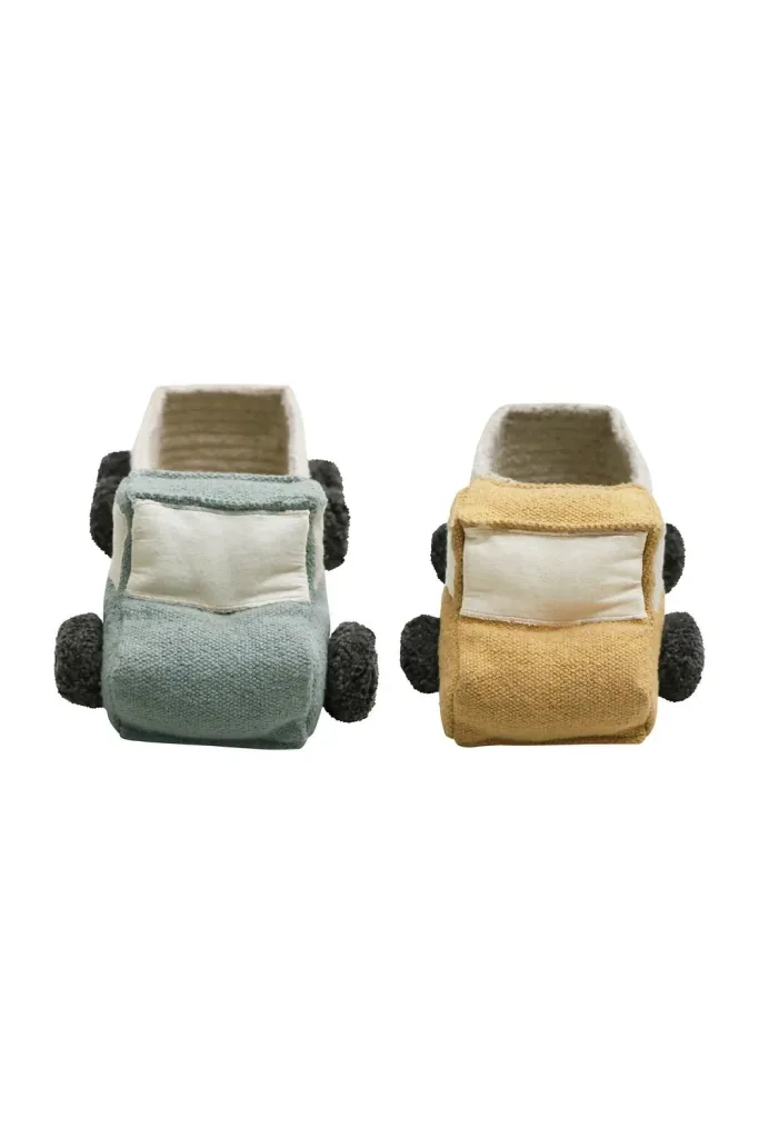 Lorena Canals Mini-Trucks mit Körben, Kuscheltiere