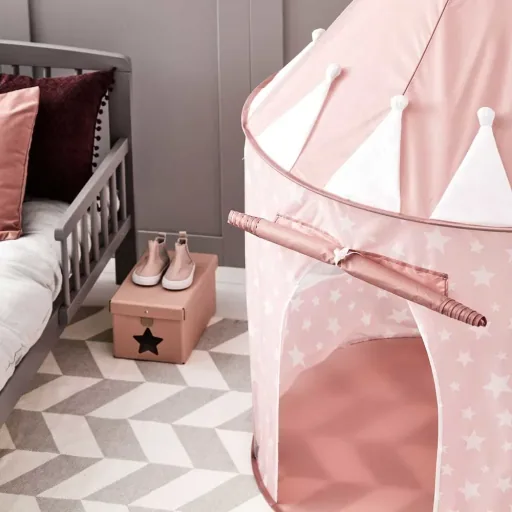 Kids Concept Spielzelt rund Sterne rosa