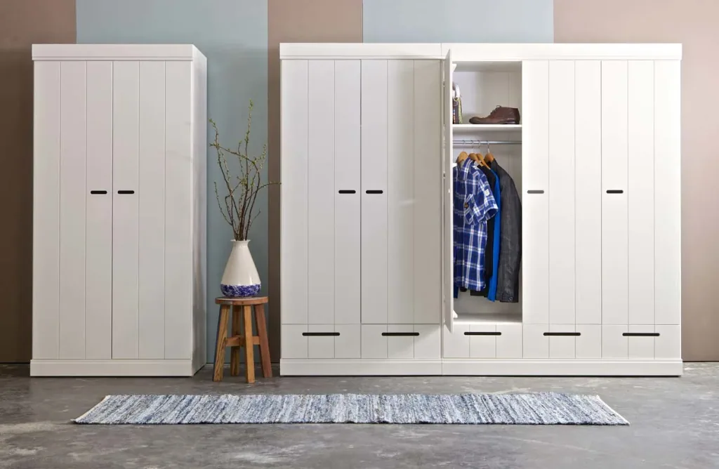 WOOOD 2 türiger Kleiderschrank erweiterbar weiss