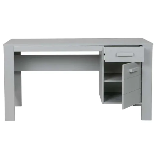 WOOOD - Schreibtisch Dennis, betongrau, matt, 74x141x59 cm