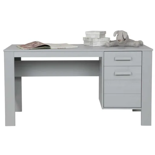 WOOOD - Schreibtisch Dennis, betongrau, matt, 74x141x59 cm