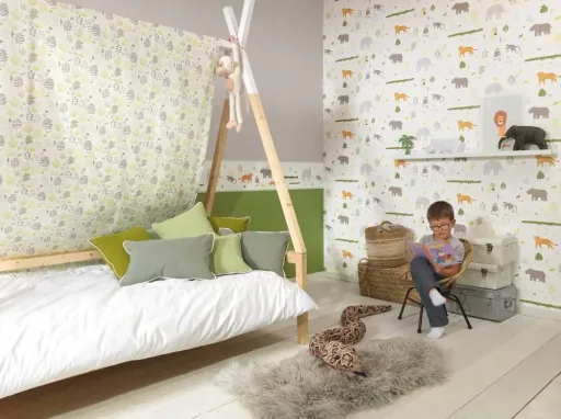 Casadeco Kindertapete Happy Dreams Savanne khaki