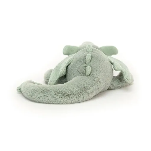 Jellycat Kuscheltier, Plüschtier, Stofftier - Sage Dragon, Größe: Klein - H8 X B30 CM