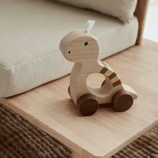 Kids Concept Baby Spielzeug  Schiebefigur Dino Holz natur