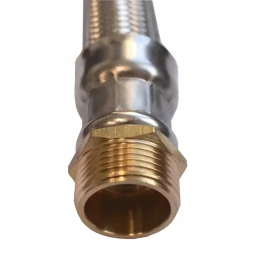 Panzerschlauch DN25, Edelstahl, Trinkwasser, 500mm, Flexschlauch