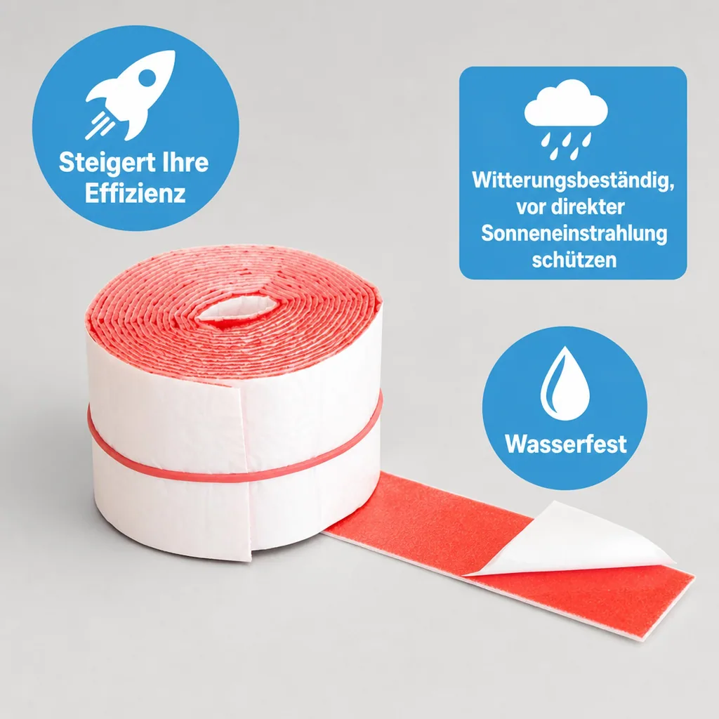 Selbstklebeband, Isolierband, 100 mm breit, rot
