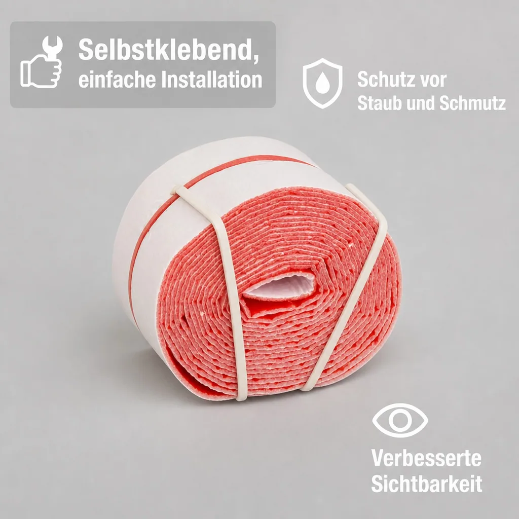Selbstklebeband, Isolierband, 100 mm breit, rot