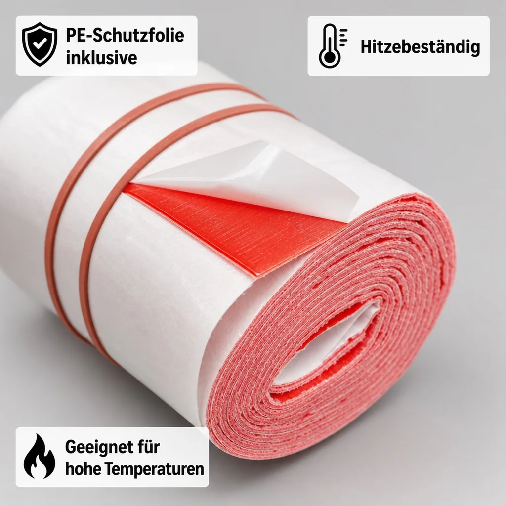 Selbstklebeband, Isolierband, 100 mm breit, rot