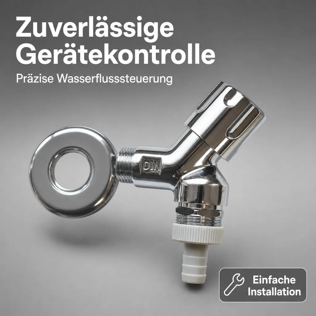 Schrägsitzventil, Geräteventil 1/2 Zoll, Wandventil mit Comfortgriff