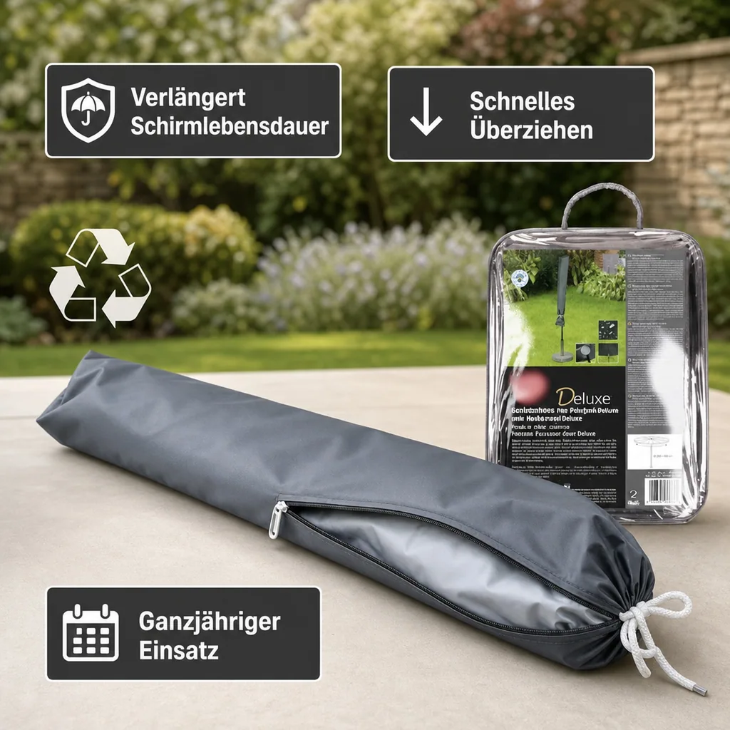Schutzhülle Schirm, Deluxe Partyschirmhülle, Ø250-450 cm, wetterfest