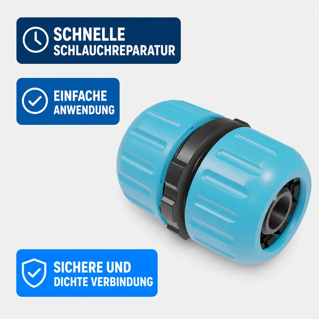 Schlauchverbinder 3/4 Zoll, Reparaturstück Schlauch