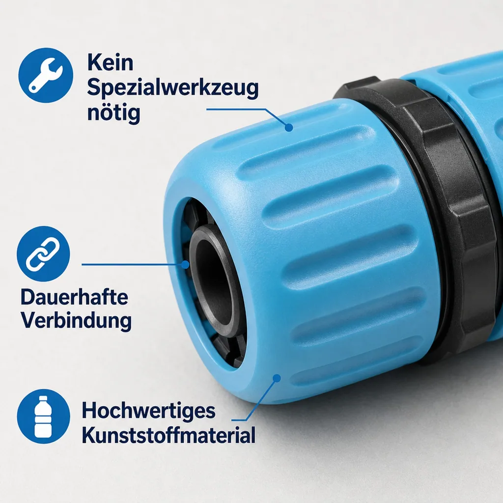 Schlauchverbinder 3/4 Zoll, Reparaturstück Schlauch