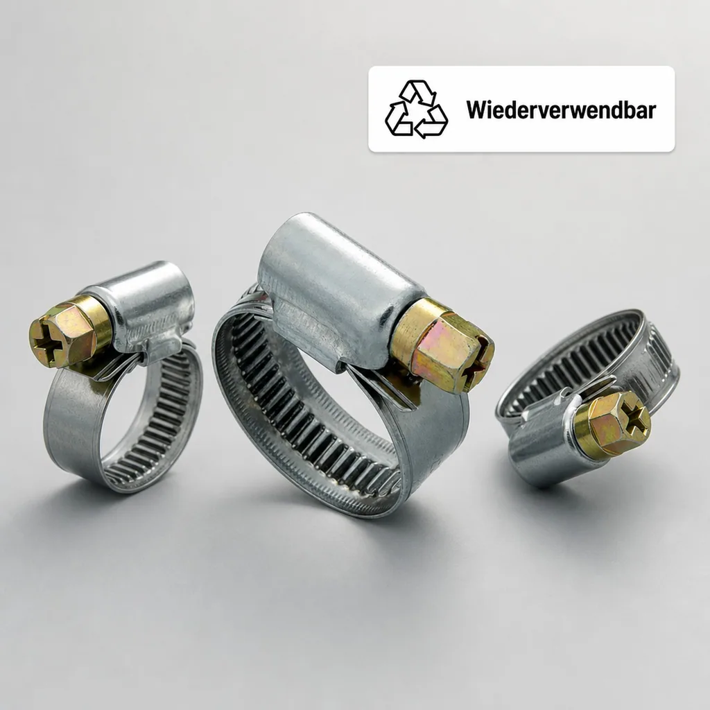 Schlauchschellen Edelstahl, 12mm, 35-50mm, W2, DIN 3017