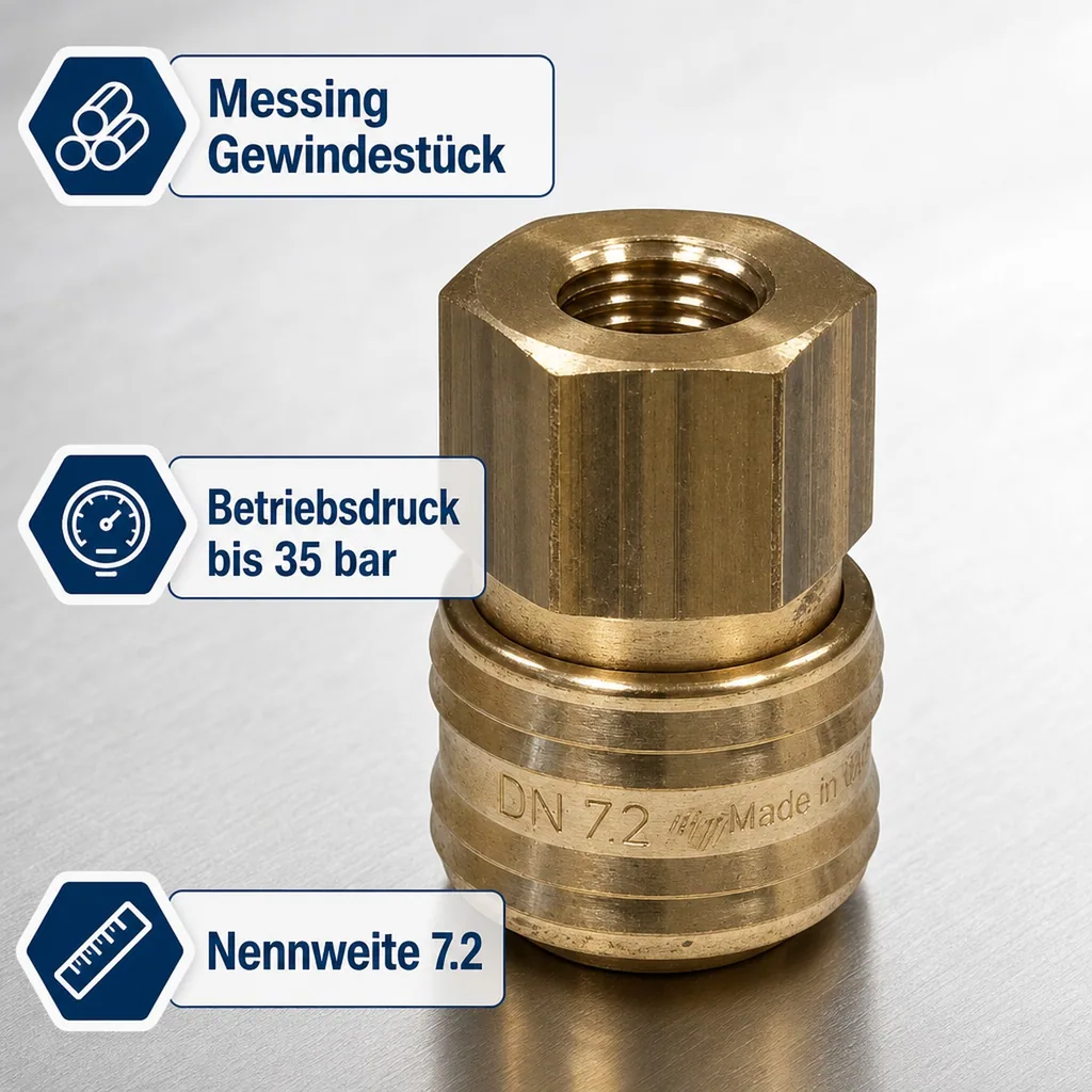 Druckluft Kupplungsdose 1/4" Innengewinde