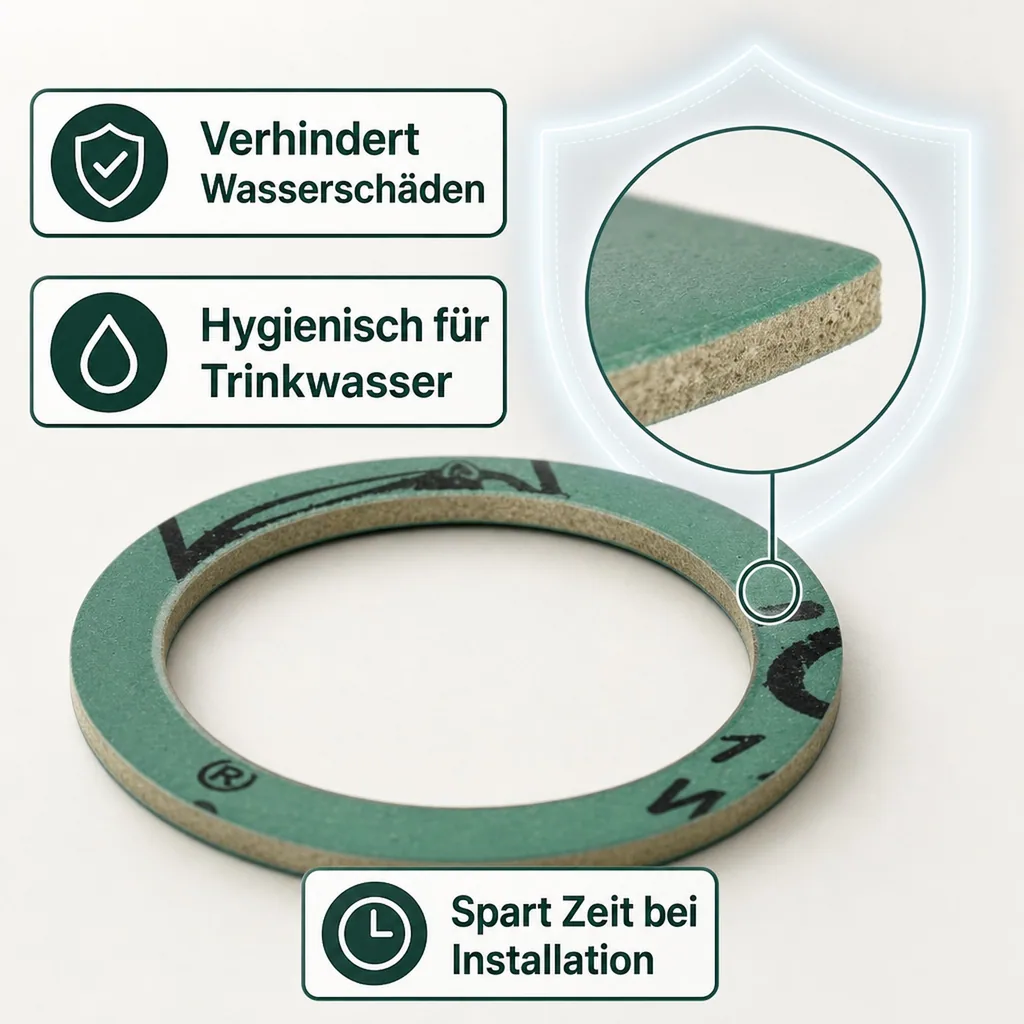 Dichtung 1 1/4 Zoll, Ersatzdichtung, Trinkwasser, Sanitär