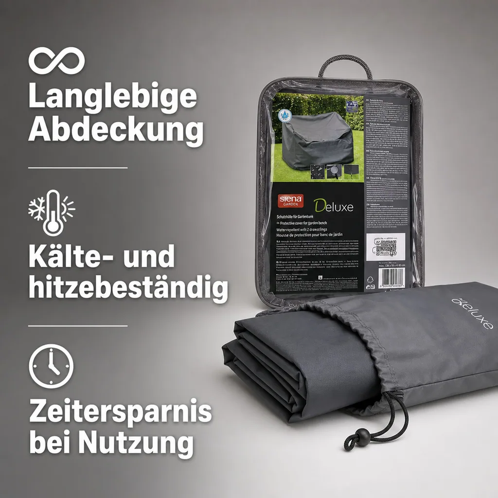 Schutzhülle Gartenbank, Abdeckhaube, wetterfest & wasserdicht, 120x78x80cm