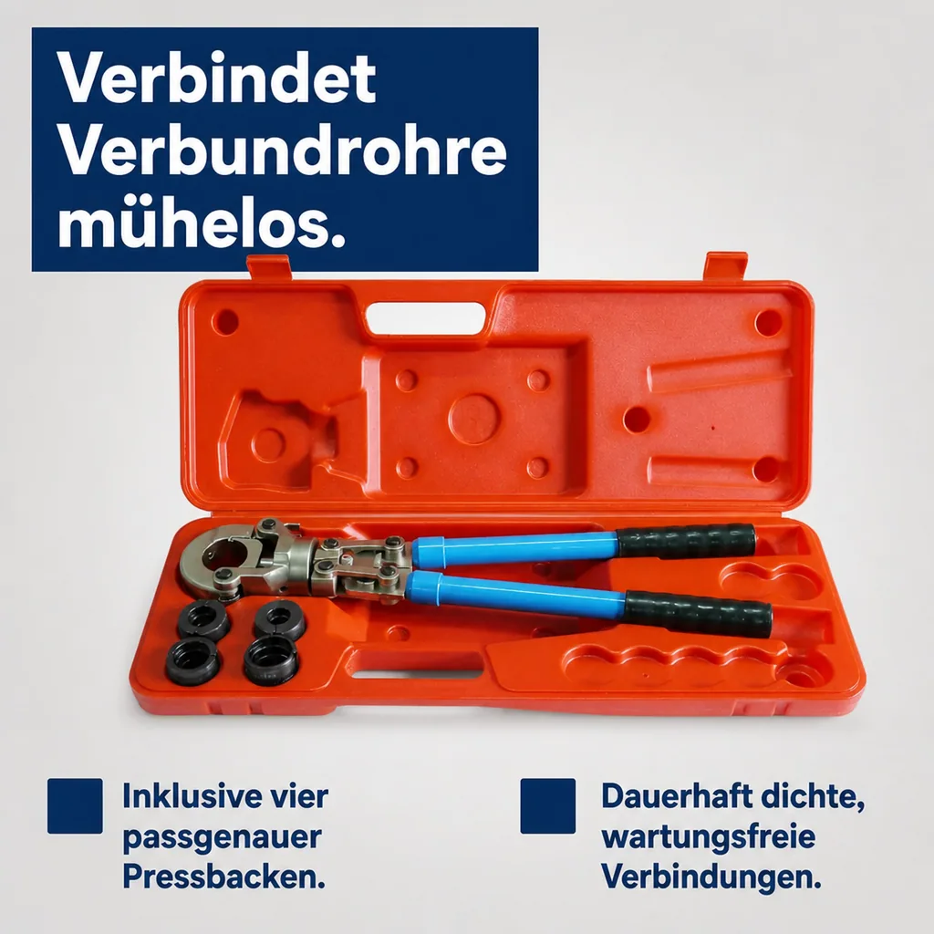 Handpresszange TH Profil, Verbundrohr Presszange, 16x2, 20x2, 26x3, 32x3