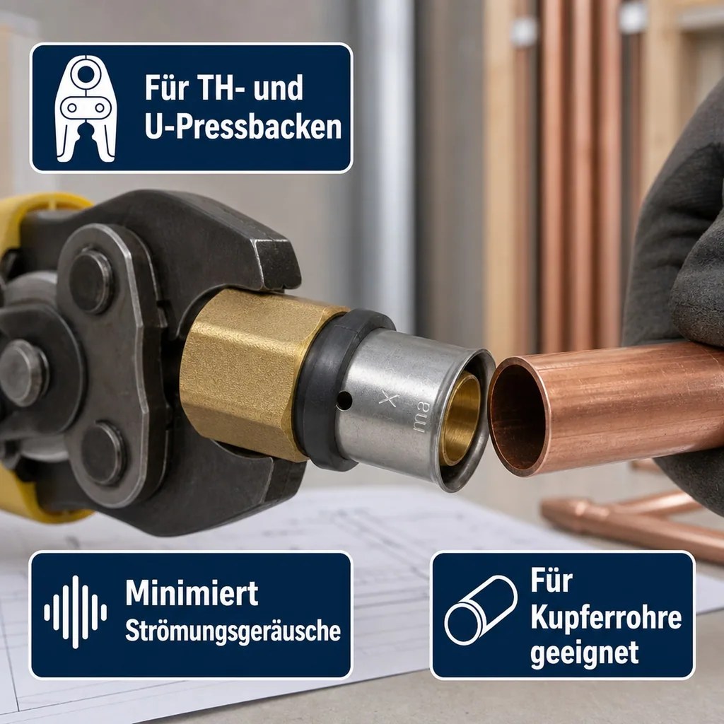 Pressfitting Kupplung 20 x 2 - 1/2 IG, Kupplung mit Innengewinde, DVGW-Zertifiziert