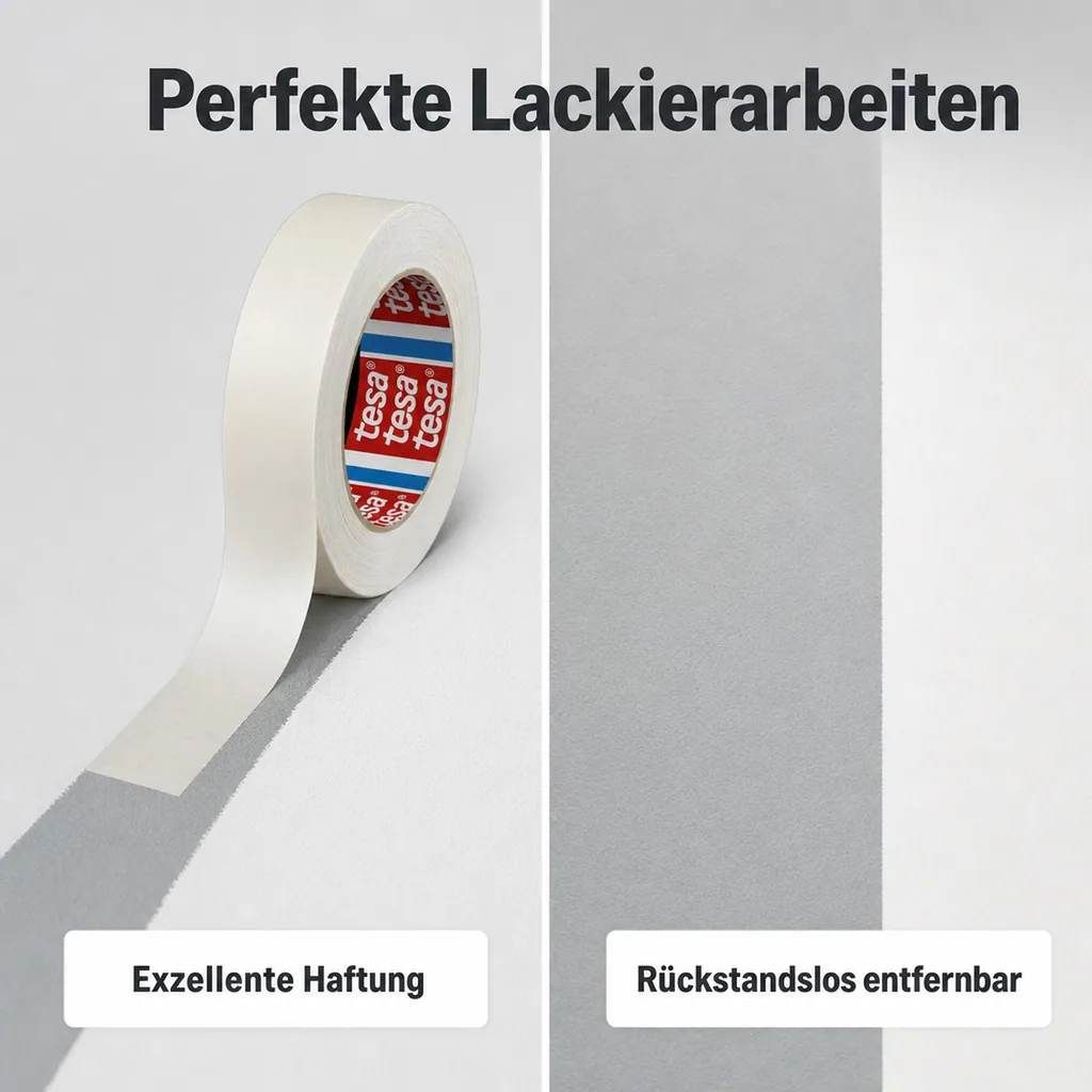 Malerkrepp, Kreppband 19mm x 50m, Lackierband, Abdeckband hitzebeständig