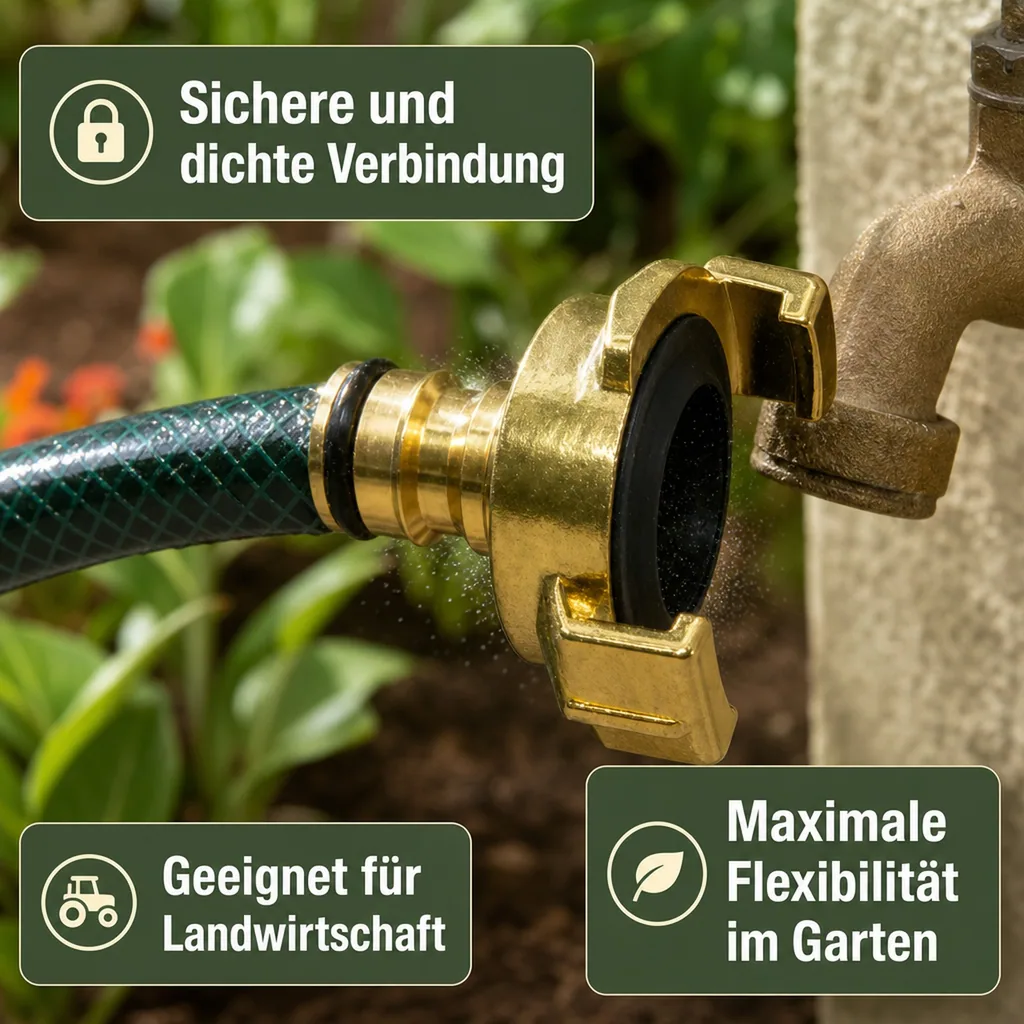 Schnellkupplung, Messing, Übergang, Steckkupplung, Universal