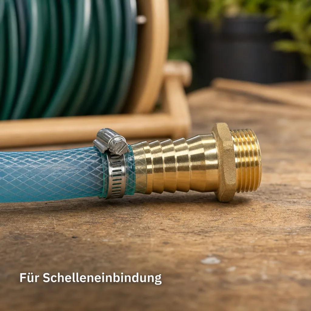 Schlauchstutzen Messing 3/4" AG - 25 mm