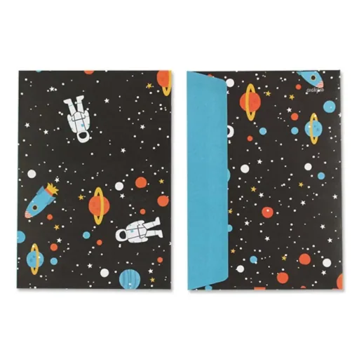 Ava & Yves Einladungskarten Set Rakete