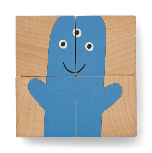 Liewood Puzzle, Holz Puzzle, Holzwürfel - Aage, Farbe: All Together / Nature