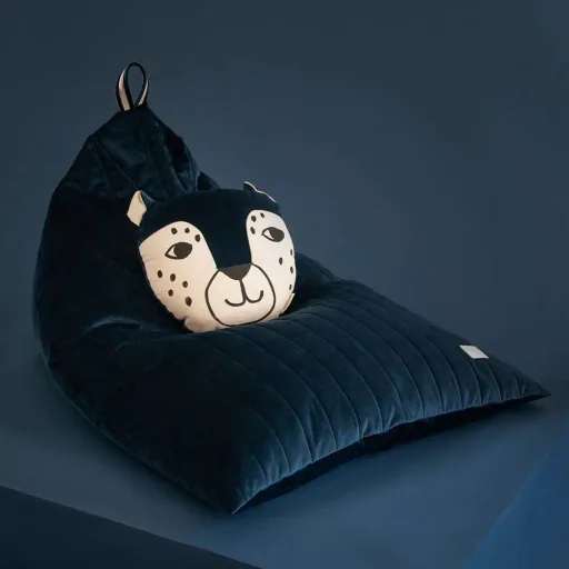 Nobodinoz Sitzsack "Essaouira" Savanna Samt blau