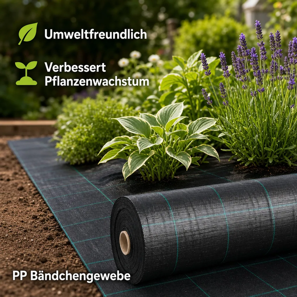Unkrautvlies, Bodengewebe, 1,5x1m, 100g/m², Abdeckvlies, Unkrautschutz
