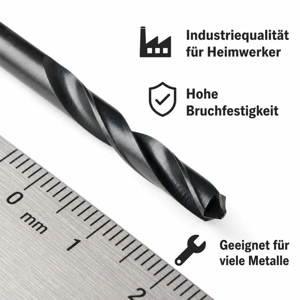 Spiralbohrer HSS-R, 2.5mm, DIN 338, rollgewalzt, Stahlbohrer