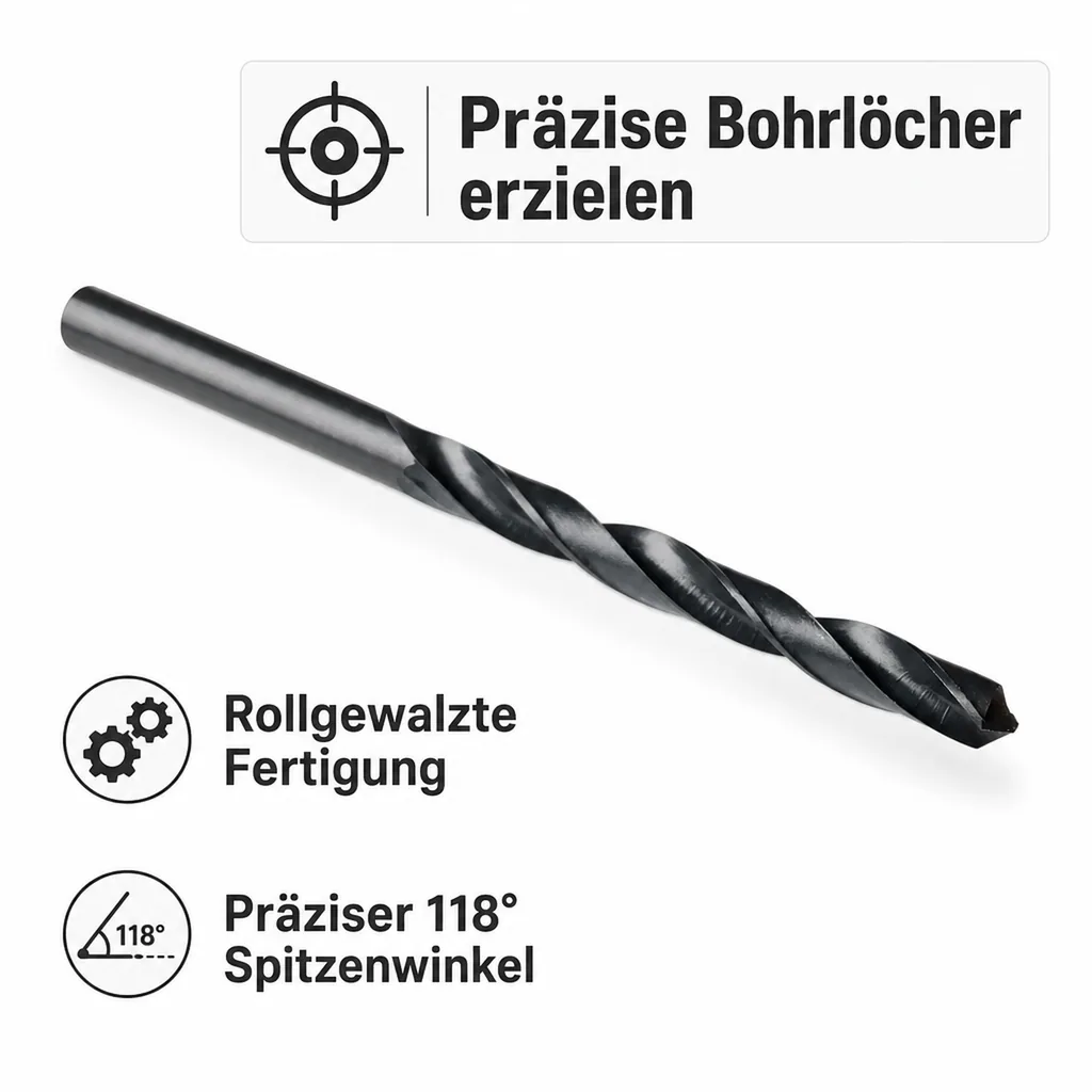 Spiralbohrer HSS-R, 2.5mm, DIN 338, rollgewalzt, Stahlbohrer