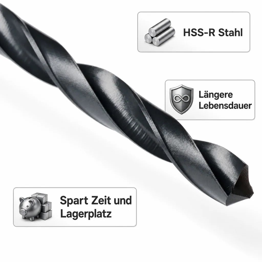 Spiralbohrer HSS-R, 2.5mm, DIN 338, rollgewalzt, Stahlbohrer