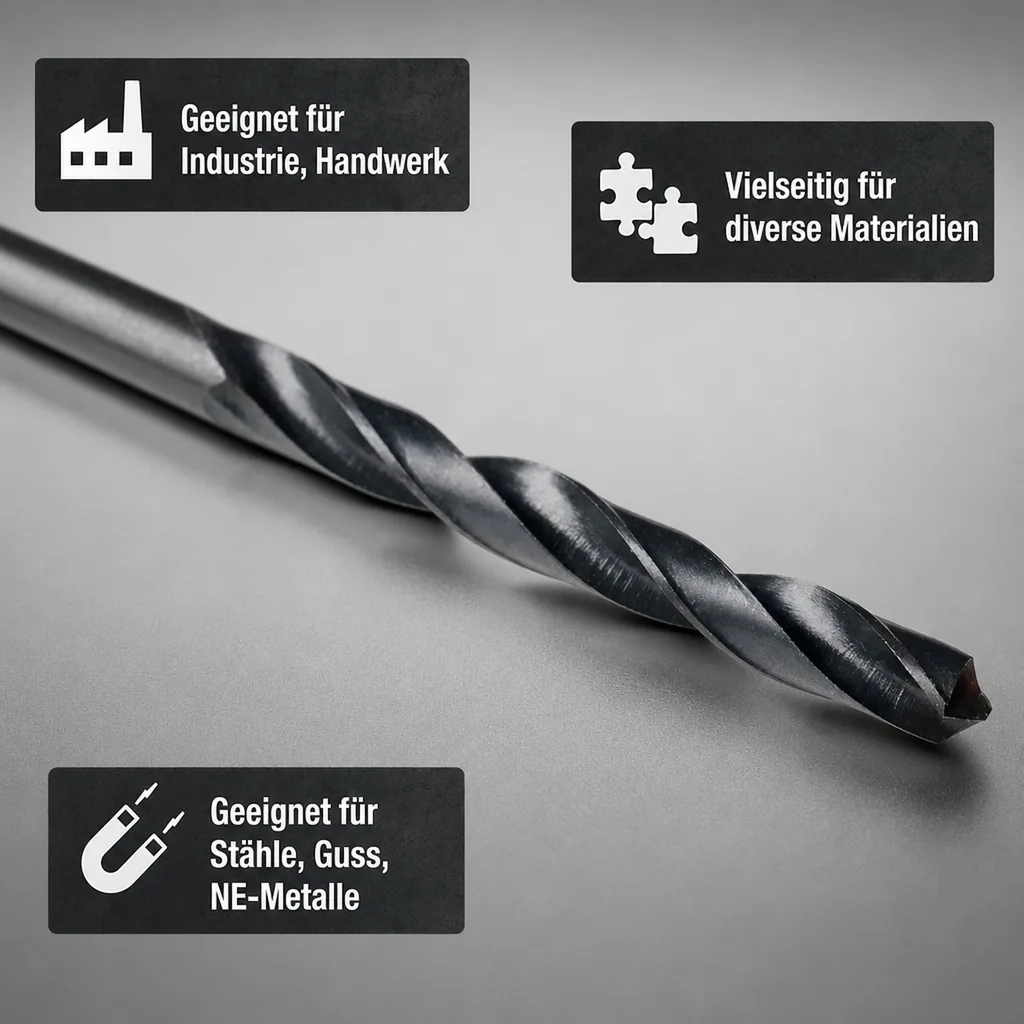 Spiralbohrer, HSS Bohrer, Metallbohrer 4,5 mm, DIN 338