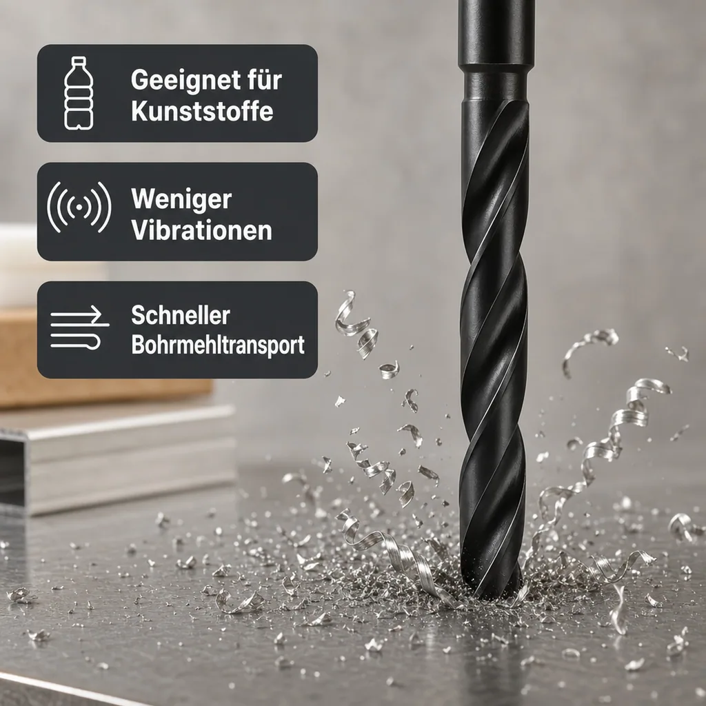 HSS Bohrer 10mm, DIN 338, reduzierter Schaft