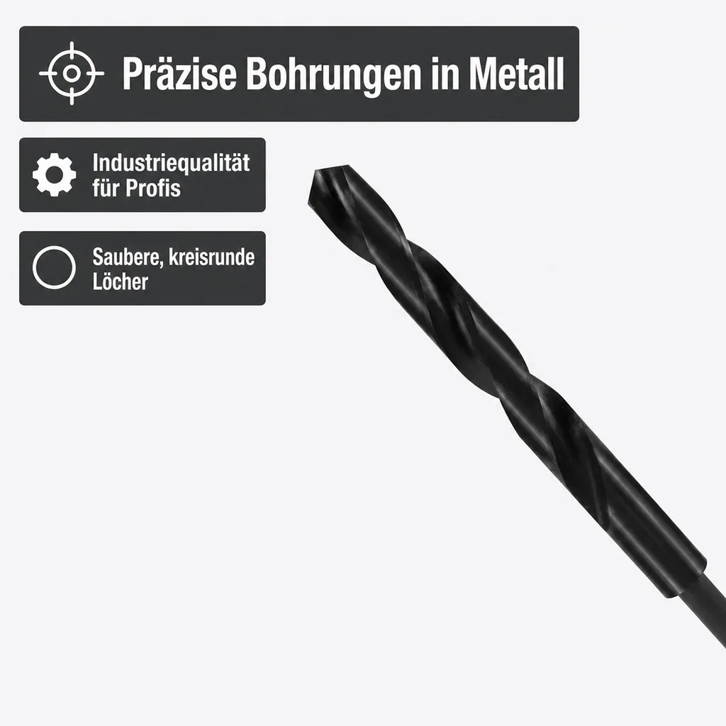 Spiralbohrer 13mm, HSS Bohrer, Metallbohrer, DIN 338