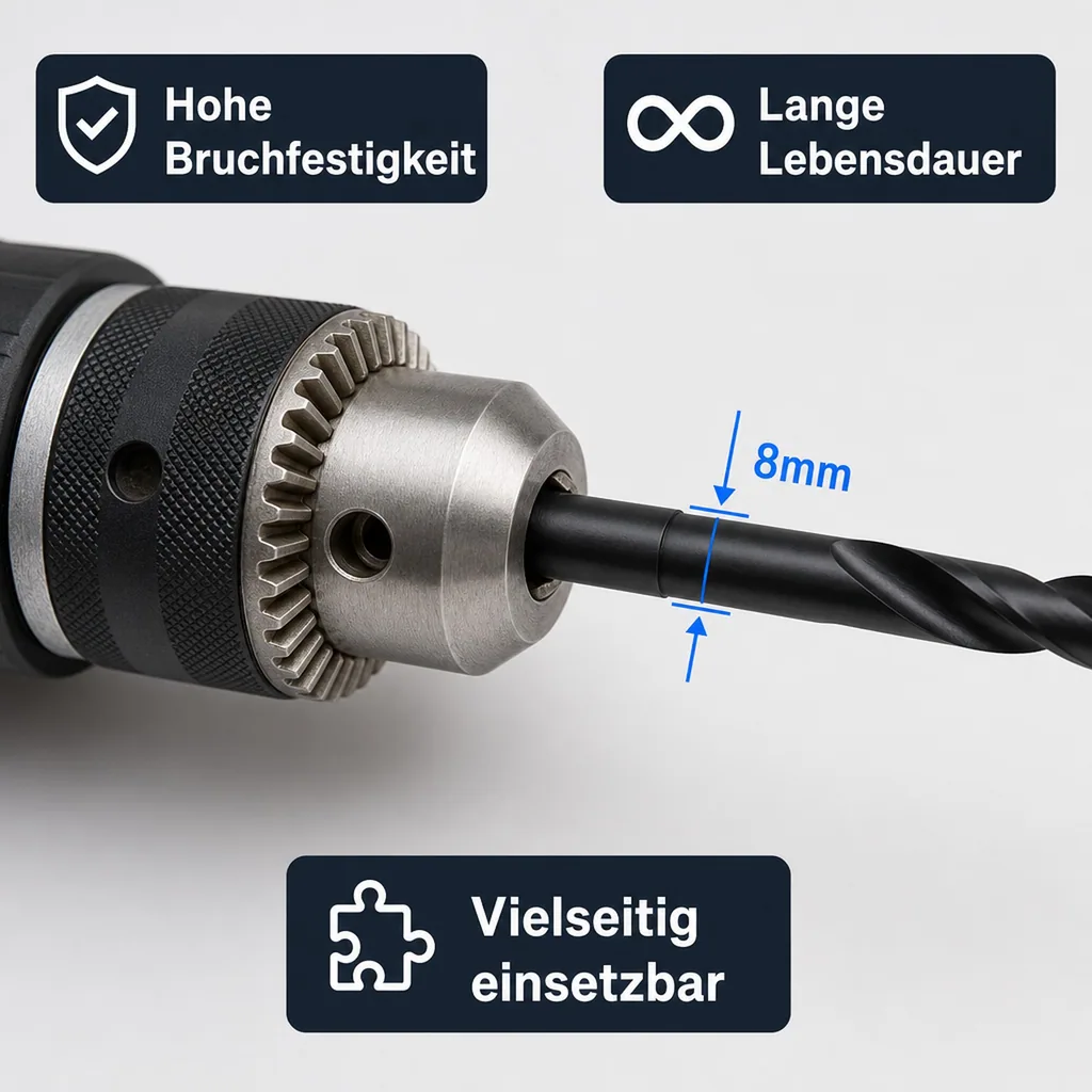 Spiralbohrer 13mm, HSS Bohrer, Metallbohrer, DIN 338